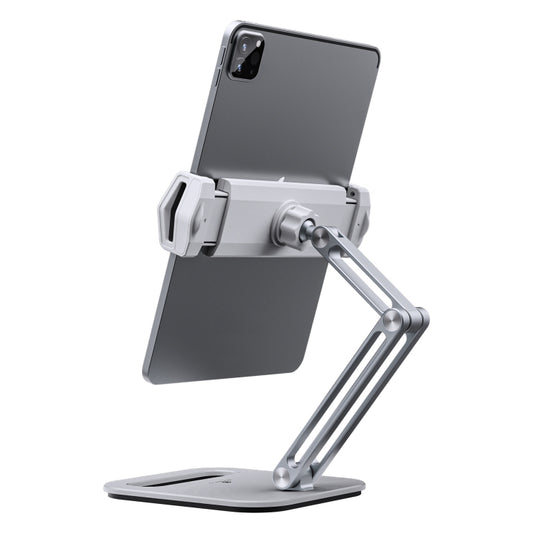 BONERUY P47 tablet stand with adjustable arms holding tablet at optimal viewing angle