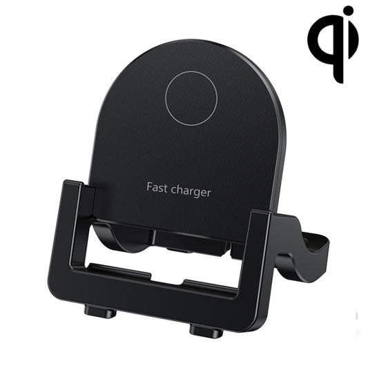 KH-18 15W vertical wireless fast charger with phone holder in black