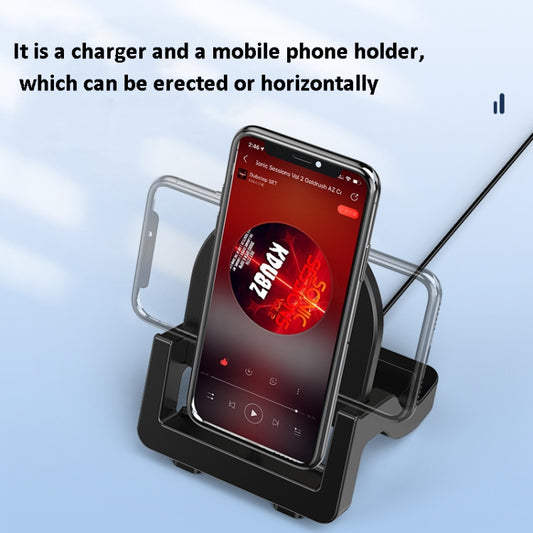 KH-18 charger in white finish with smartphone positioned upright