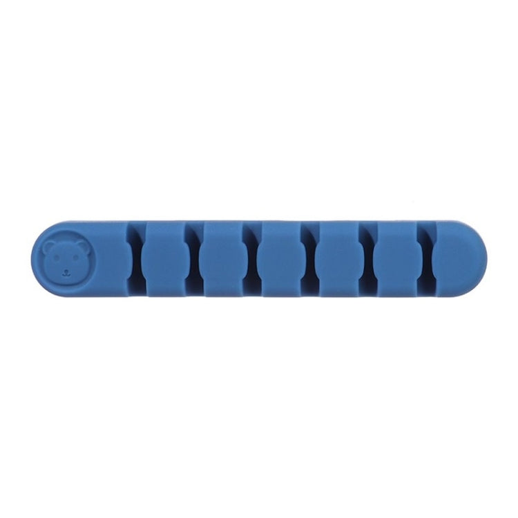 6 Holes Bear Silicone Desktop Data Cable Organizing And Fixing Device, 6 Holes