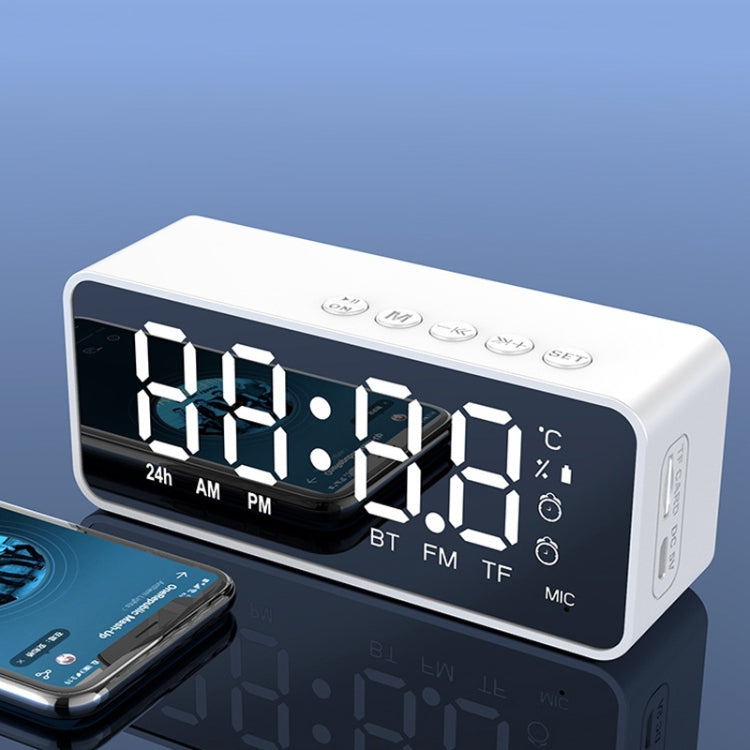 ZXL-G50 Mini Mirror Alarm Bluetooth Speaker Support TF Card, ZXL-G50 Pink, ZXL-G50 Black, ZXL-G50 White