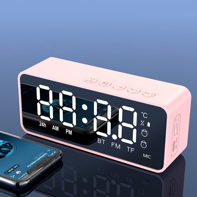 ZXL-G50 Mini Mirror Alarm Bluetooth Speaker Support TF Card, ZXL-G50 Pink, ZXL-G50 Black, ZXL-G50 White