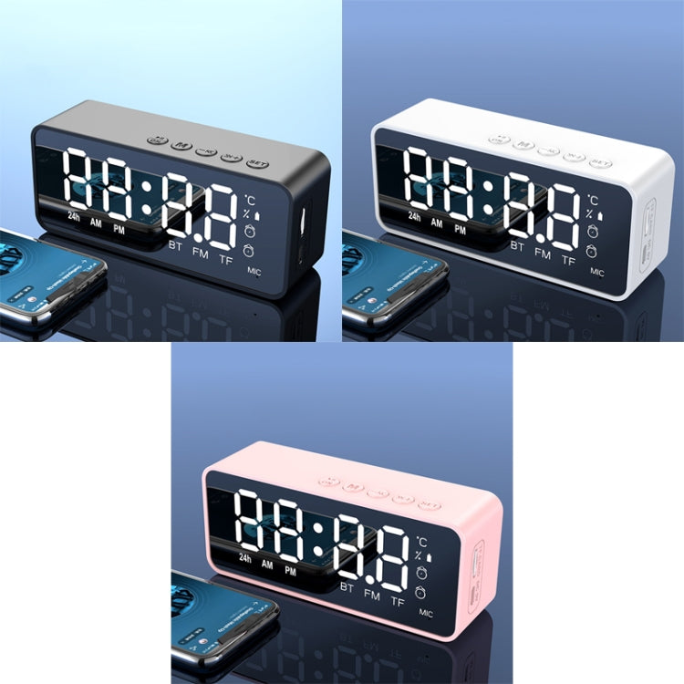 ZXL-G50 Mini Mirror Alarm Bluetooth Speaker Support TF Card, ZXL-G50 Pink, ZXL-G50 Black, ZXL-G50 White