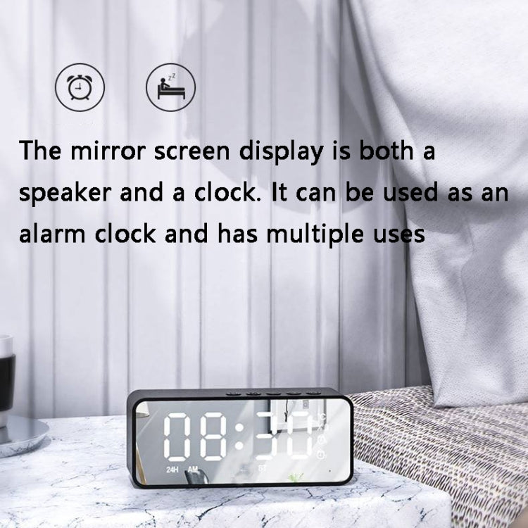 ZXL-G50 Mini Mirror Alarm Bluetooth Speaker Support TF Card, ZXL-G50 Pink, ZXL-G50 Black, ZXL-G50 White