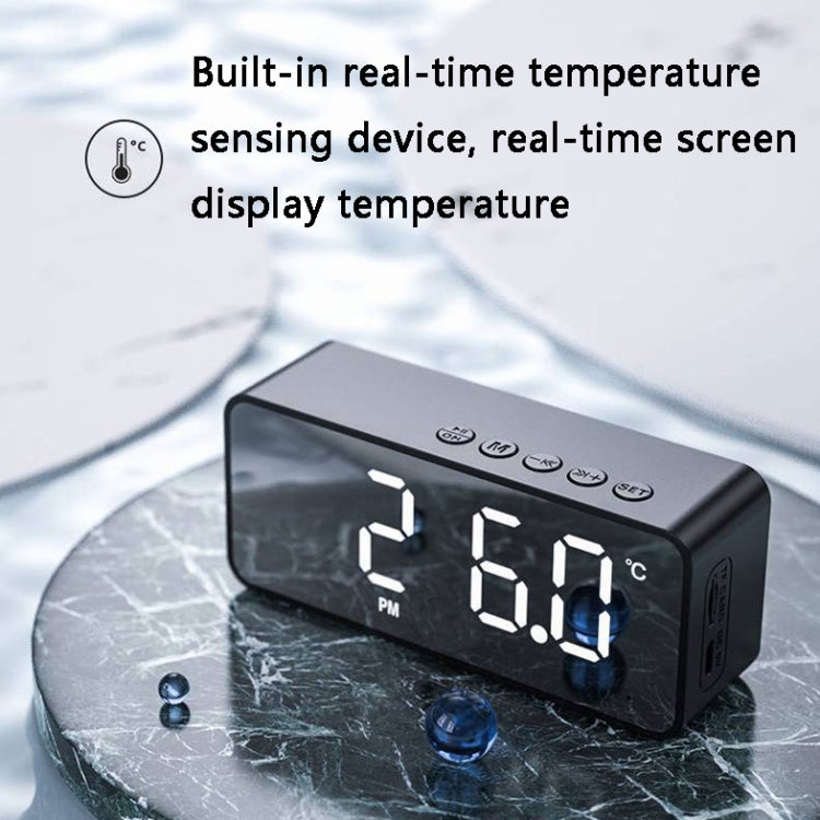 ZXL-G50 Mini Mirror Alarm Bluetooth Speaker Support TF Card, ZXL-G50 Pink, ZXL-G50 Black, ZXL-G50 White