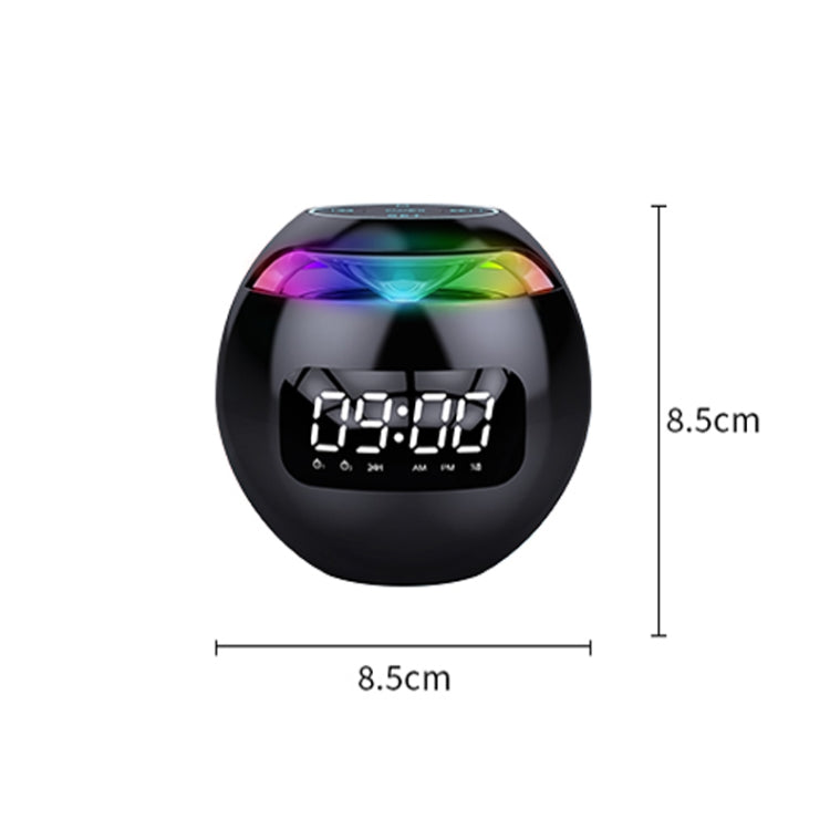 ZXL-G90 Portable Colorful Ball Bluetooth Speaker, Style:, Clock Version (White), Sensor Version (Black), Clock Version (Black), Clock Version (Pink), Sensor Version (White), Sensor Version (Pink)