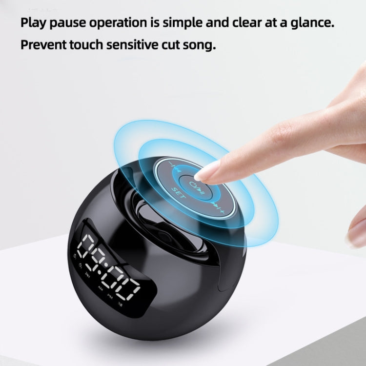 ZXL-G90 Portable Colorful Ball Bluetooth Speaker, Style:, Clock Version (White), Sensor Version (Black), Clock Version (Black), Clock Version (Pink), Sensor Version (White), Sensor Version (Pink)