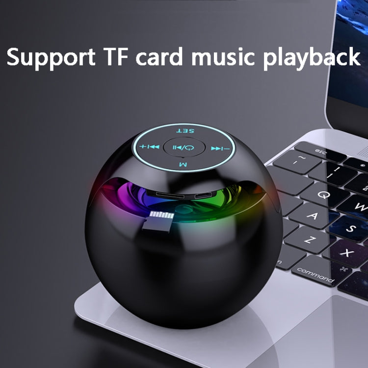ZXL-G90 Portable Colorful Ball Bluetooth Speaker, Style:, Clock Version (White), Sensor Version (Black), Clock Version (Black), Clock Version (Pink), Sensor Version (White), Sensor Version (Pink)