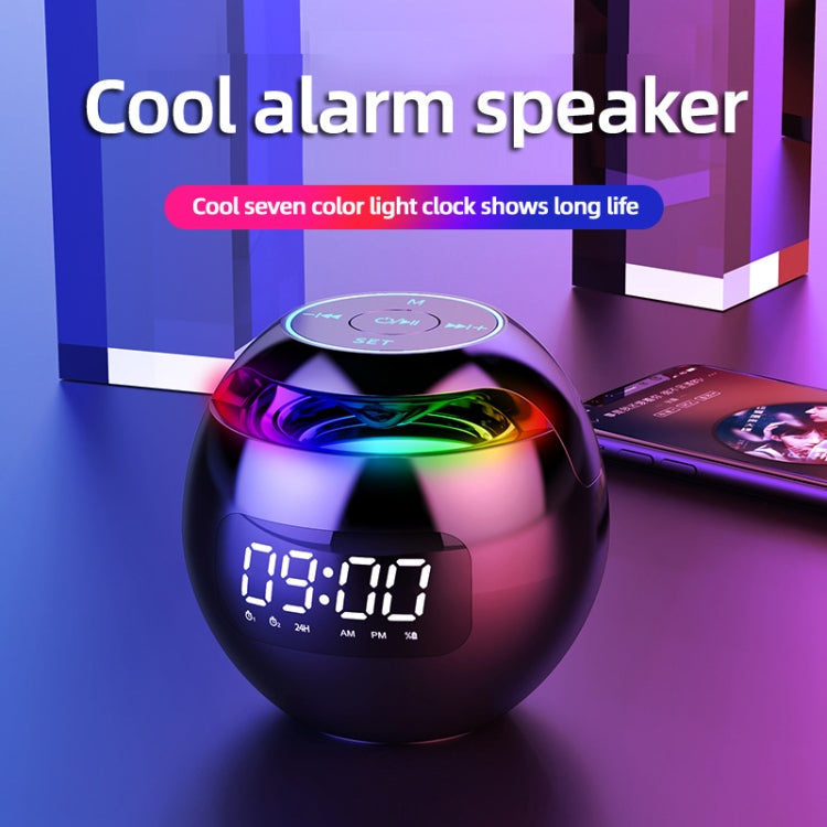 ZXL-G90 Portable Colorful Ball Bluetooth Speaker, Style:, Clock Version (Pink), Sensor Version (White), Sensor Version (Pink), Clock Version (White), Sensor Version (Black)