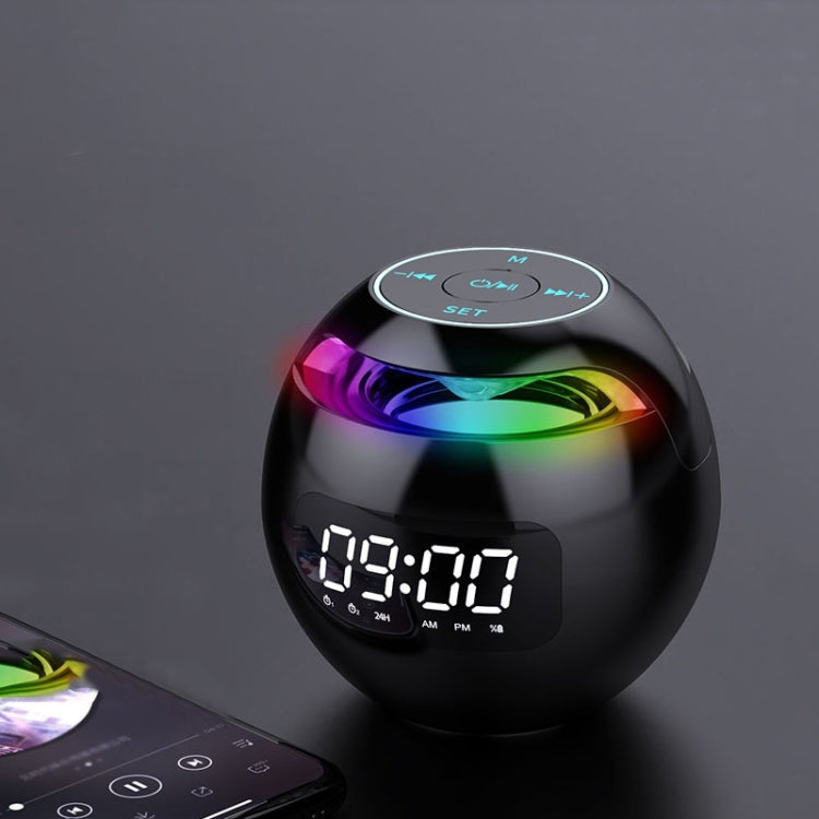 ZXL-G90 Portable Colorful Ball Bluetooth Speaker, Style:, Clock Version (Pink), Sensor Version (White), Sensor Version (Pink), Clock Version (White), Sensor Version (Black)