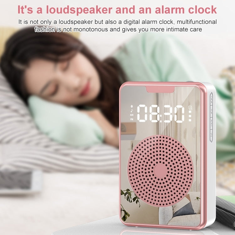 ZXL-H3 Portable Teaching Microphone Amplifier with Time Display, Spec:, H3 Wired (Black), H3 Wired (Rose Gold ), H3 Wireless (Black)