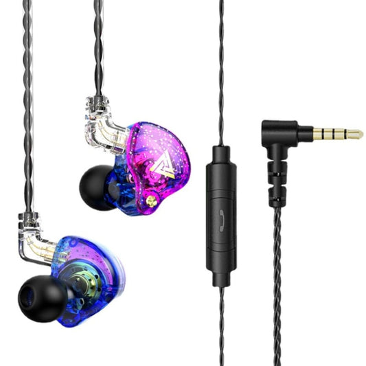 QKZ AK6 PRO HiFi subwoofer in-ear wired headphones with microphone, black design
