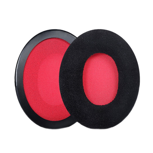 Black and red velvet earmuff combo for HyperX headset padding