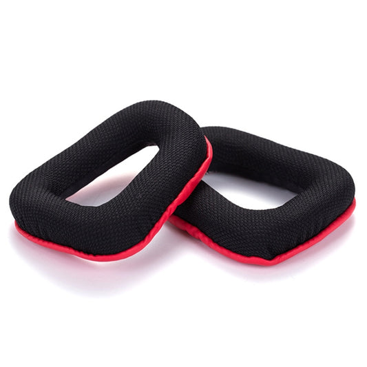 Gamer wearing Logitech headset with upgraded cushioned earmuffs for extended wear comfort