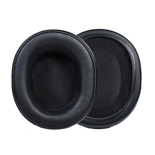 Premium protein leather earmuffs for Audio-Technica ATH-WS660BT headphones in black