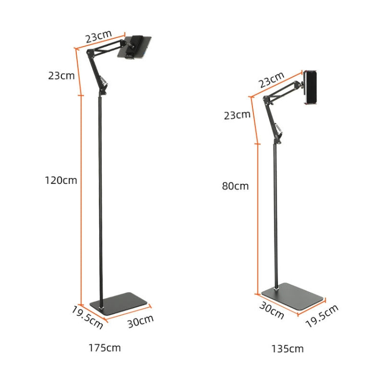 Bedside Sofa Lazy Bracket Mobile Tablet Live Stand, Size:, 135cm