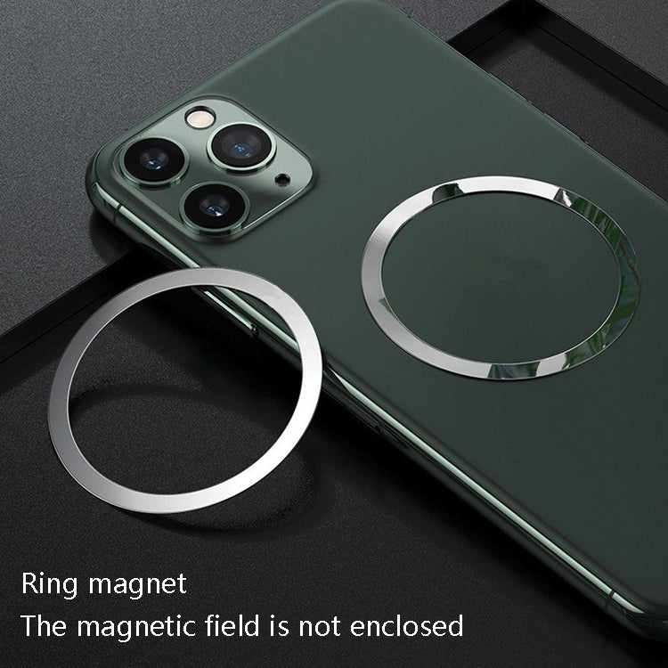 Ring Car Magnetic Suction Wireless Charger Lead Magnetic Ring Back Sticker, Color: Silver, Silver