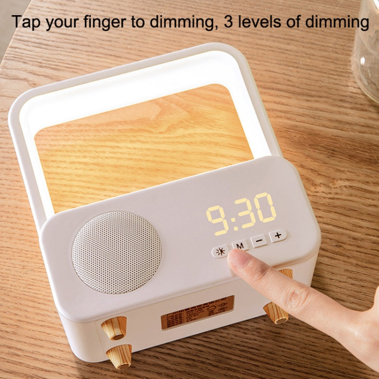 WH-J08 Home Portable Mini Bluetooth Speaker with Night Light, Basic Style, Clock Style