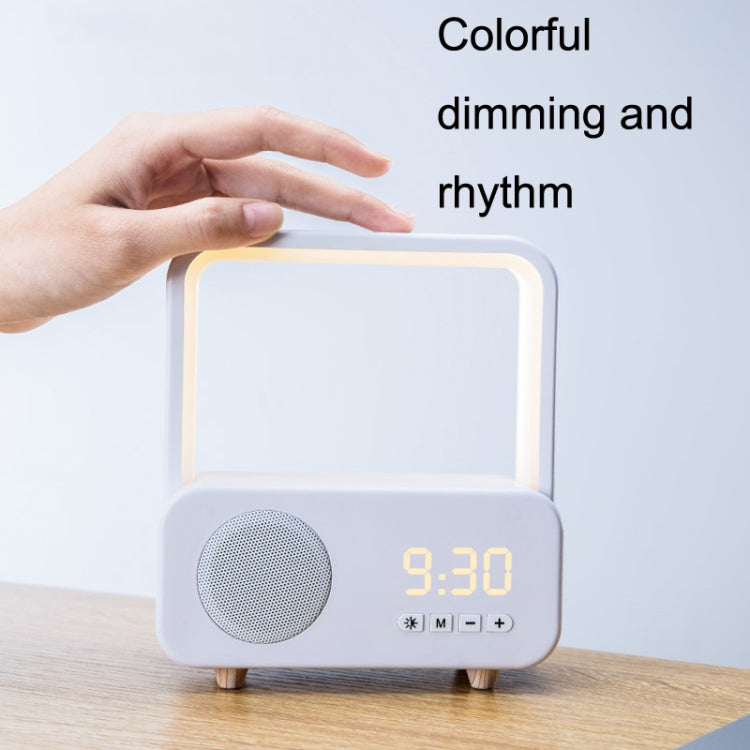 WH-J08 Home Portable Mini Bluetooth Speaker with Night Light, Basic Style, Clock Style