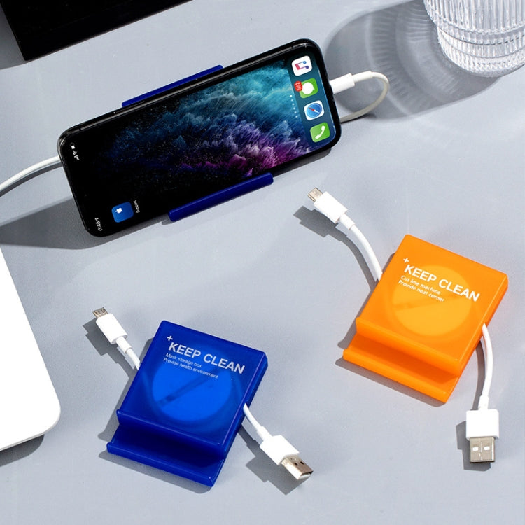 2 Sets Portable Mobile Phone Data Cable Storage Box