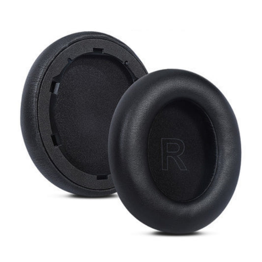 Close-up view of textured protein leather earphone padding detail