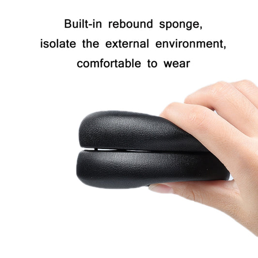 Close-up view of premium protein skin earmuff padding for enhanced comfort