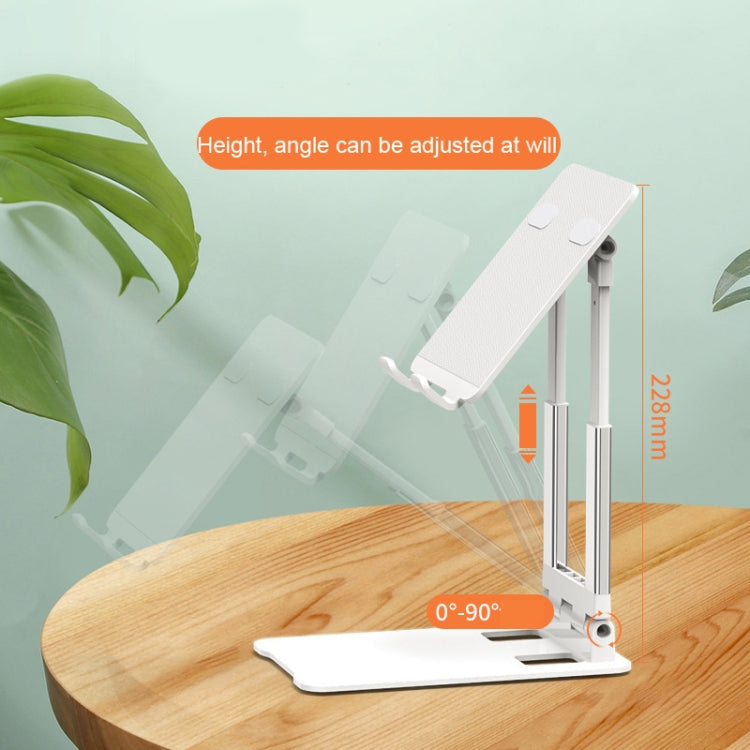 Desktop Foldable Liftable Anti-Skid Mobile Phone And Tablet Stand, Black, White