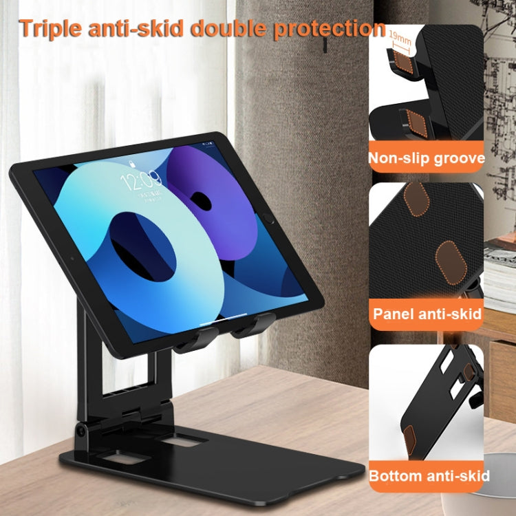 Desktop Foldable Liftable Anti-Skid Mobile Phone And Tablet Stand, Black, White