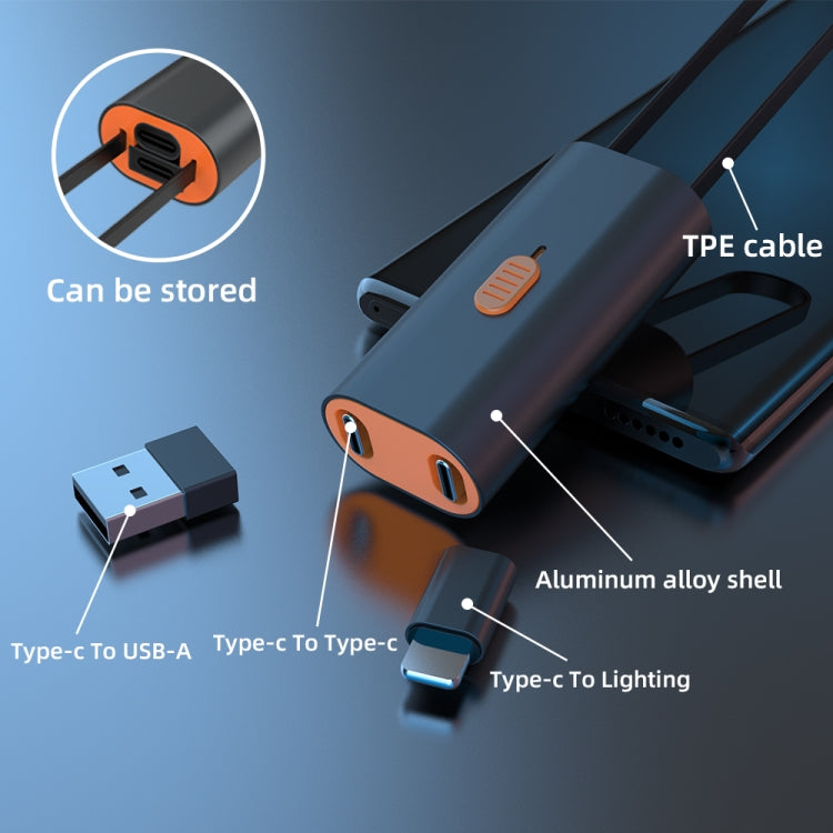 4 in 1 Retractable Fast Charging Data Cable with OTG Adapter Function