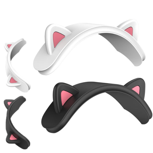 Cat-ear silicone cover installed on AirPods Max 2, demonstrating secure protection and comfort