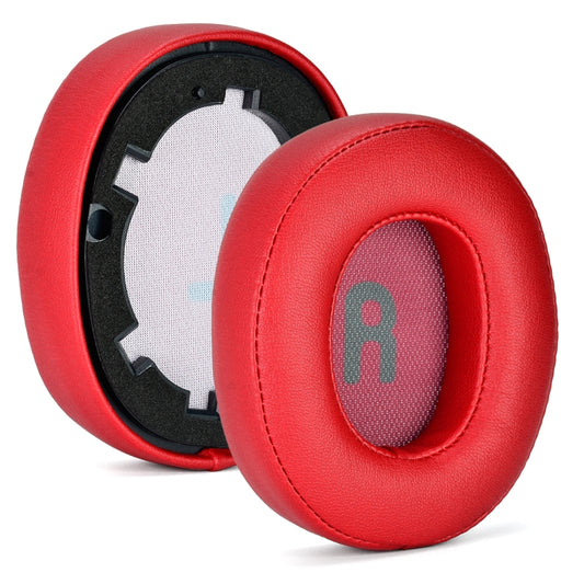 Close-up view of breathable foam earmuff padding for JBL headphones