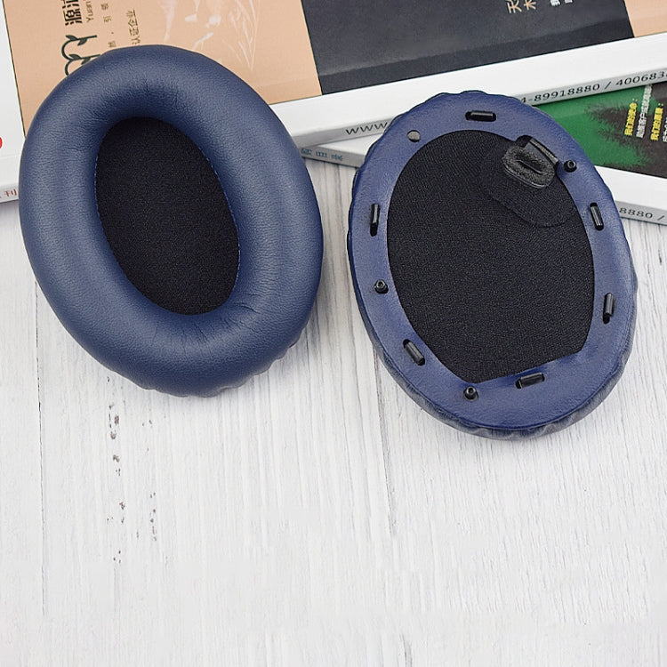 2pcs PU Leather Earpads For Sony WH-1000XM4, WH-1000XM4(Blue+Buckle), WH-1000XM4(Black+Buckle)