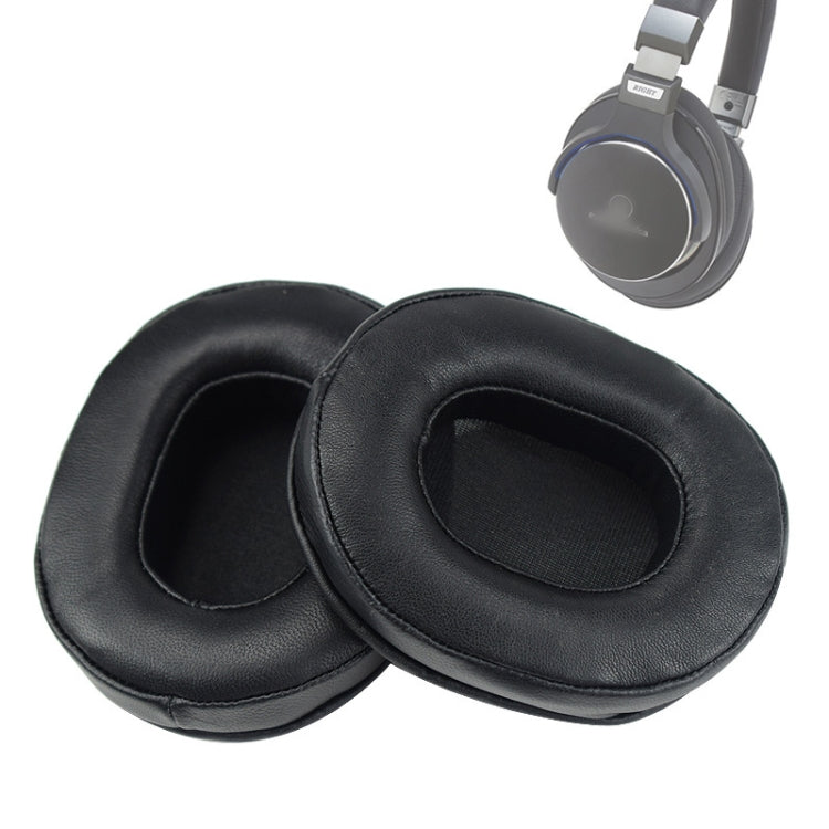 2pcs Sponge Earmuff For Audio-Technica ATH-M50 / M40 / M50X / MSR7, Sheepskin-Black, Sheepskin-Khaki