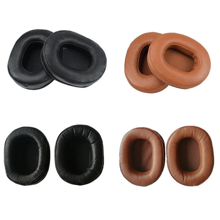 2pcs Sponge Earmuff For Audio-Technica ATH-M50 / M40 / M50X / MSR7, Sheepskin-Black, Sheepskin-Khaki