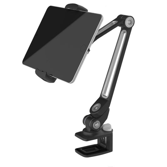 Black snap-on lazy mobile phone bracket for bedside and desktop tablet mounting