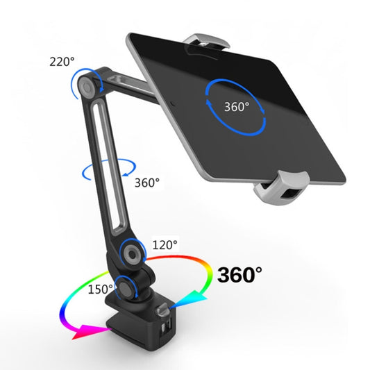 Detail view of rotating ball joint and mounting base for 360° positioning