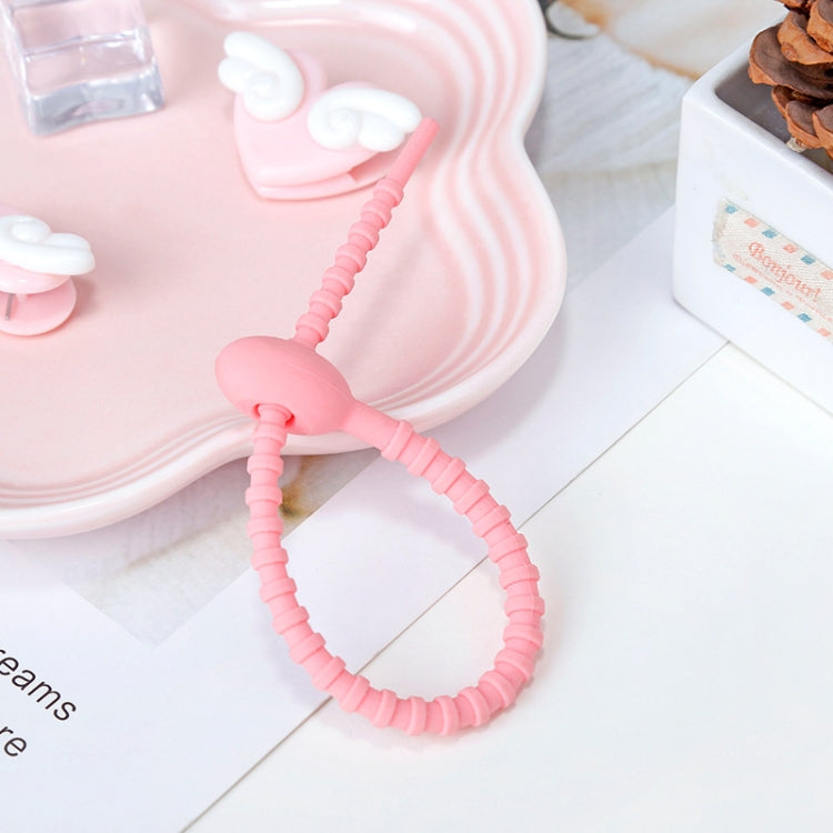 20 PCS Silicone Data Cable Storage Strap Cable Organizer, 21cm Grey, 21cm Yellow, 21cm Red, 21cm Green, 21cm Blue, 21cm Orange, 21cm Pink, 21cm Brown