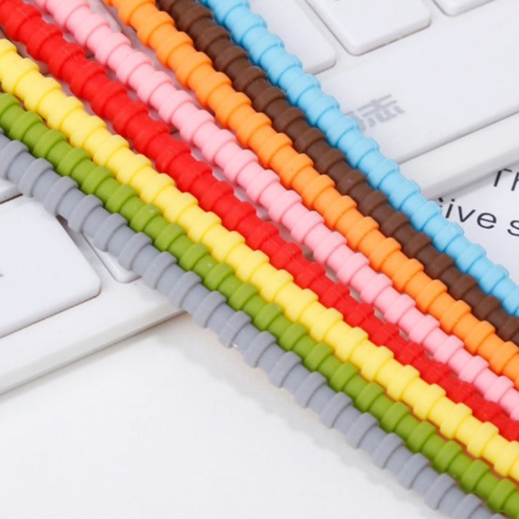 20 PCS Silicone Data Cable Storage Strap Cable Organizer, 21cm Grey, 21cm Yellow, 21cm Red, 21cm Green, 21cm Blue, 21cm Orange, 21cm Pink, 21cm Brown