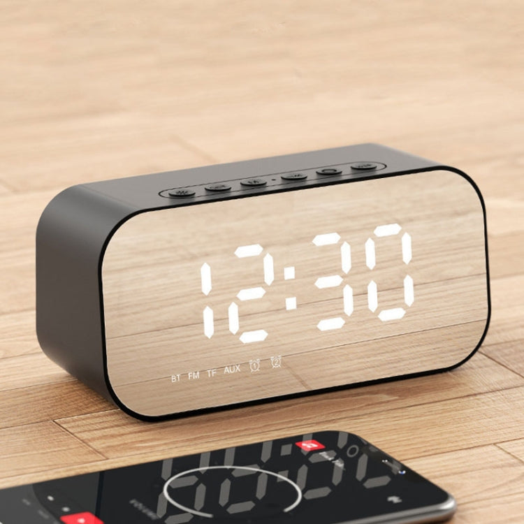Havit M3 Subwoofer Mini Mirror Clock Bluetooth Speaker, Spsc:, 1200mAh (Black）, 1200mAh (White)