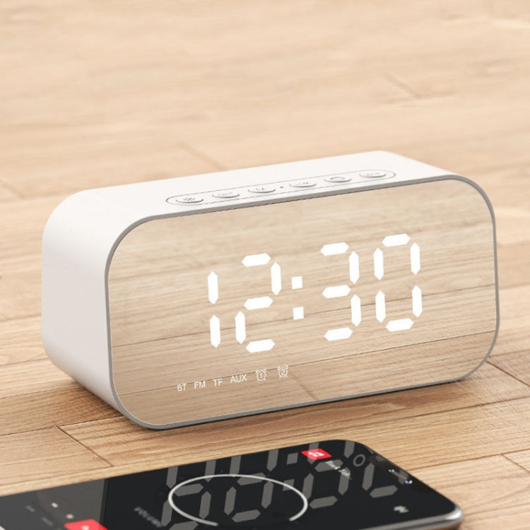 Havit M3 Subwoofer Mini Mirror Clock Bluetooth Speaker, Spsc:, 1200mAh (Black）, 1200mAh (White)