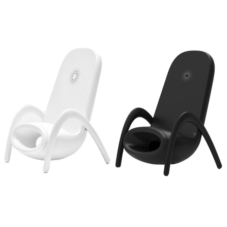 JP-wxc Chair Shape Wireless Charger with Amplifier Function, Chair Shape White, Chair Shape Black
