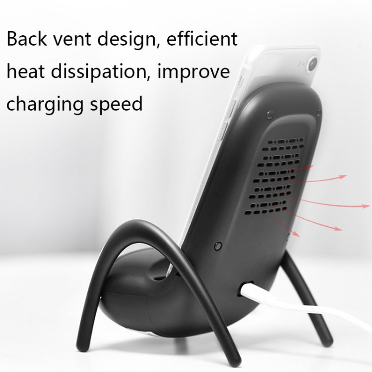 JP-wxc Chair Shape Wireless Charger with Amplifier Function, Chair Shape White, Chair Shape Black