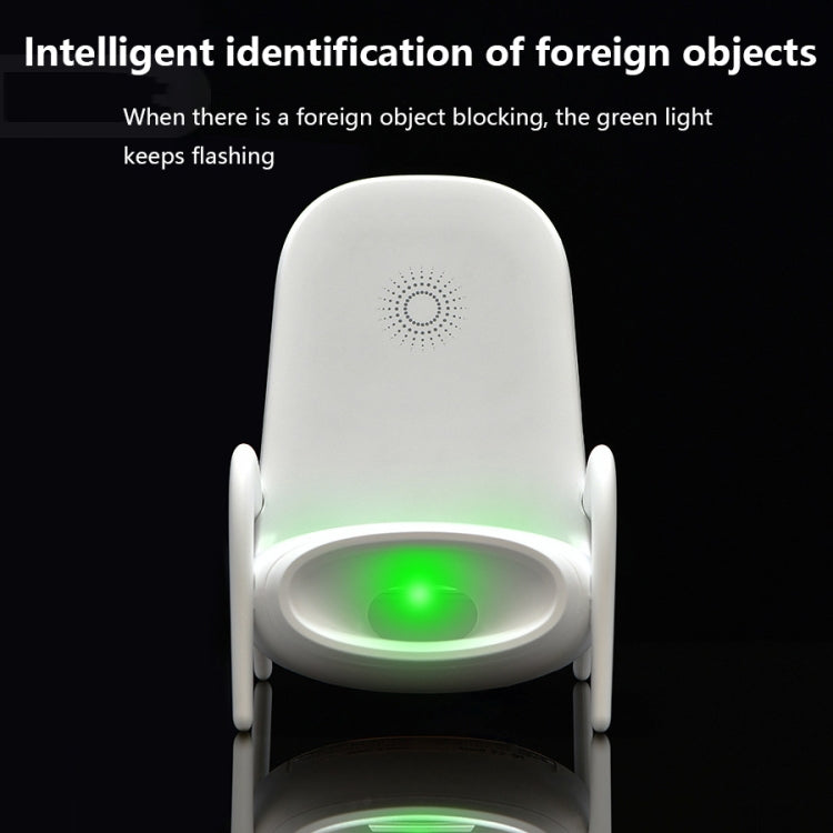 JP-wxc Chair Shape Wireless Charger with Amplifier Function, Chair Shape White, Chair Shape Black