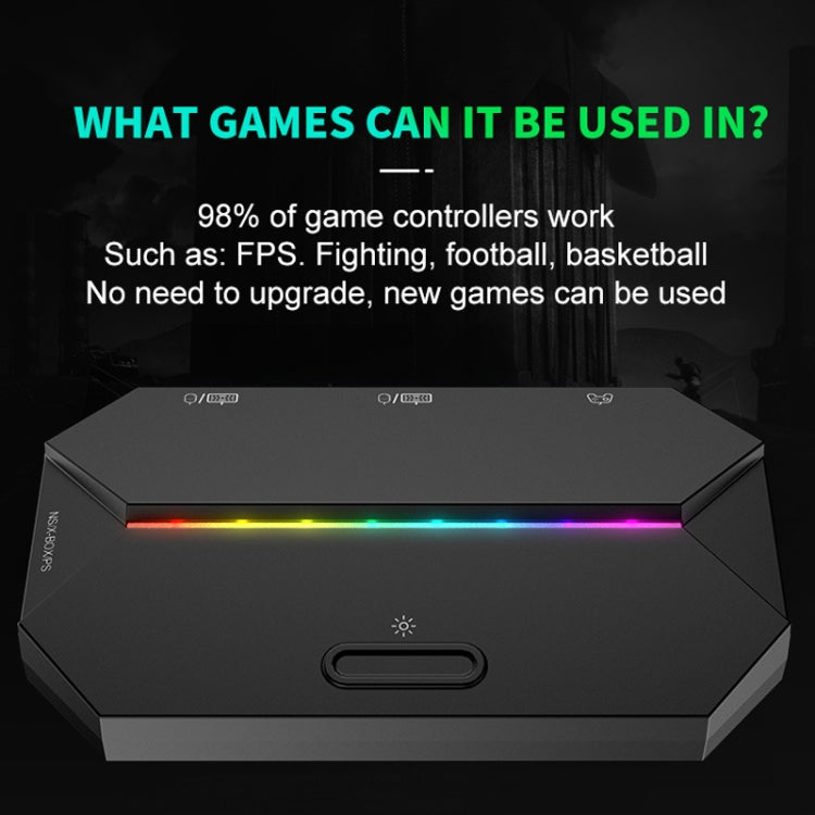 ZIYOU LANG G6L Gamepad To Keyboard Mouse Converter For Nintendo Switch / Xbox / PS4,Specification:, Host, Host + K15 + V1 + Red Pad