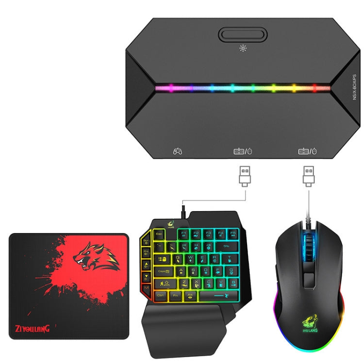 ZIYOU LANG G6L Gamepad To Keyboard Mouse Converter For Nintendo Switch / Xbox / PS4,Specification:, Host, Host + K15 + V1 + Red Pad