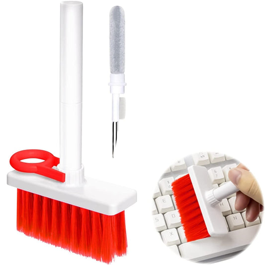 White and red earbud cleaning pens with soft bristle brush heads