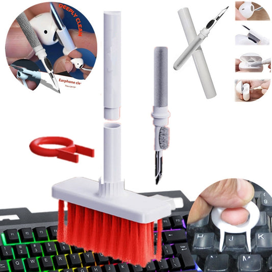 Multi-purpose cleaning brush for airpods, earbuds, and keyboard crevices