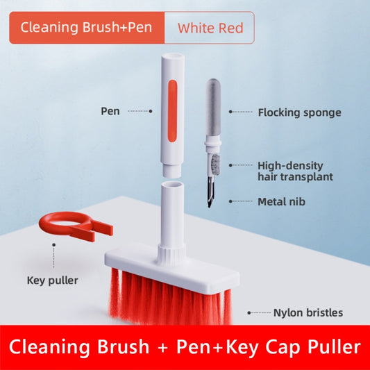 Red and black earbud cleaning pen set displayed in retail packaging
