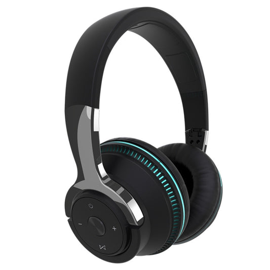 H2 luminous Bluetooth headset with colorful LED subwoofer in black, blue, white, red