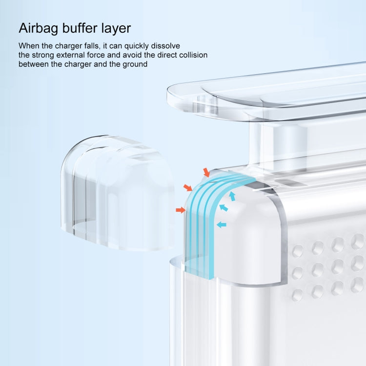 OATSBASF Transparent Silicone Power Protective Case For IPhone MacBook Pro Air, 20W